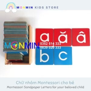Bộ chữ nhám Tiếng Việt MONMIN (Montessori Sandpaper Letters)
