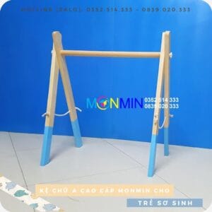 Giá chữ A cho bé bằng gỗ - Kệ chữ A Monmin - Chuẩn Montessori - Chất lượng cao - An toàn cho trẻ sơ sinh
