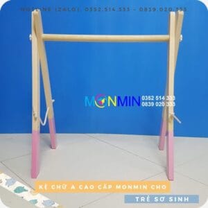 Giá chữ A cho bé bằng gỗ - Kệ chữ A Monmin - Chuẩn Montessori - Chất lượng cao - An toàn cho trẻ sơ sinh