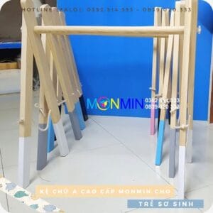 Giá chữ A cho bé bằng gỗ - Kệ chữ A Monmin - Chuẩn Montessori - Chất lượng cao - An toàn cho trẻ sơ sinh